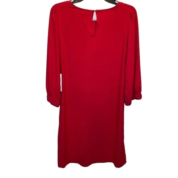 Halogen Flowy Shift Dress in Red Chili Small New - Picture 7 of 8